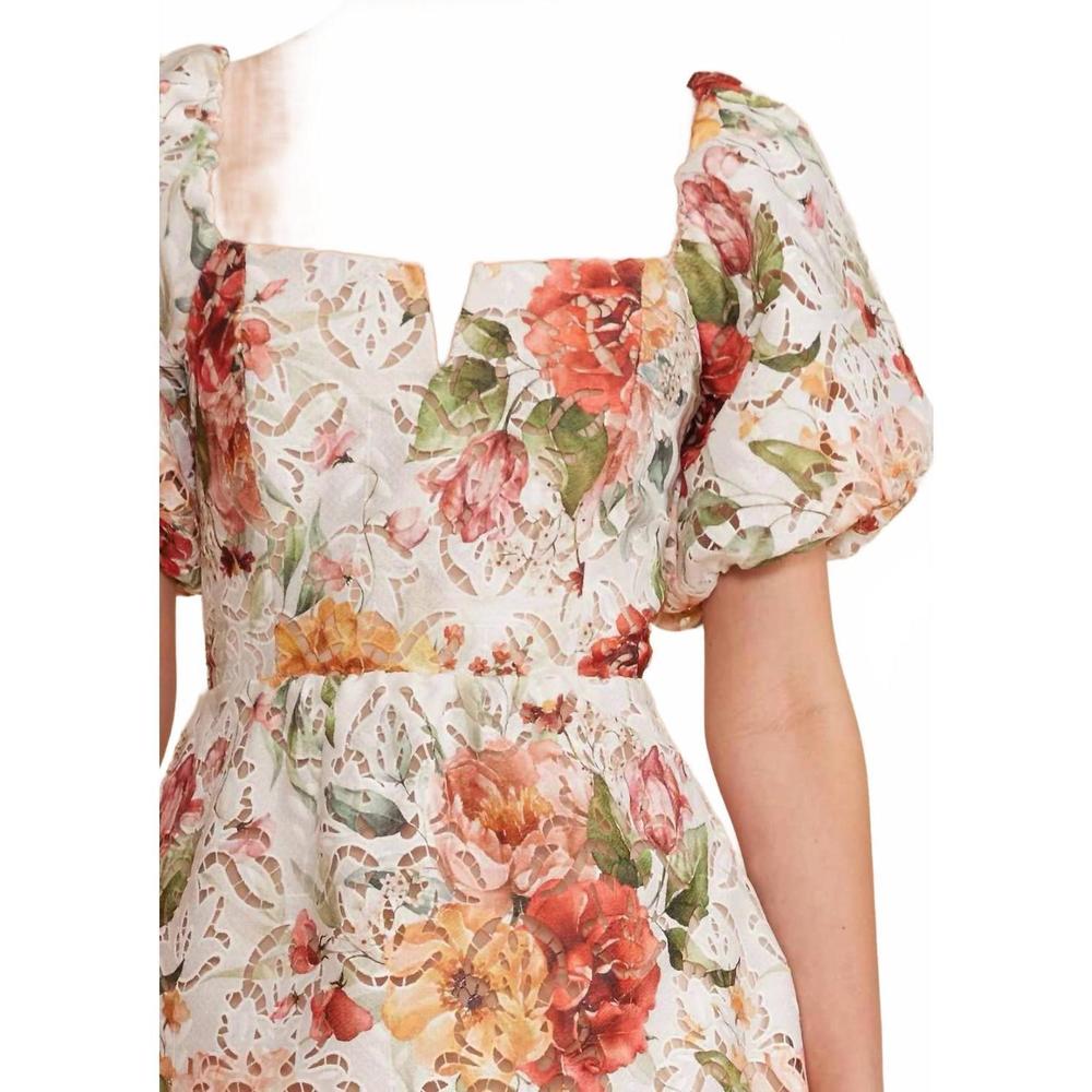 NEW LUCY PARIS bethany mini dress in white multi - Picture 4 of 5